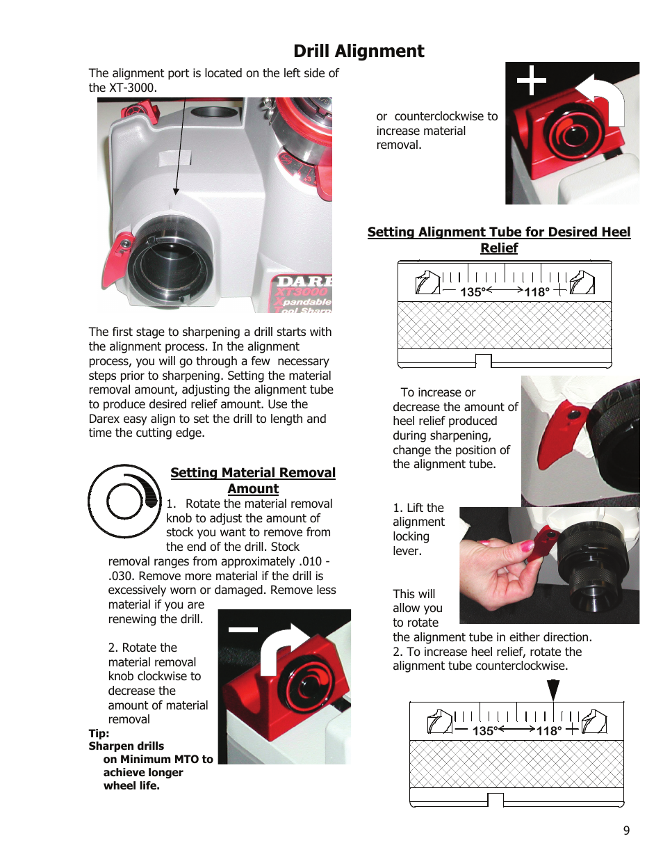 Drill alignment | Darex XT-3000A User Manual | Page 11 / 90