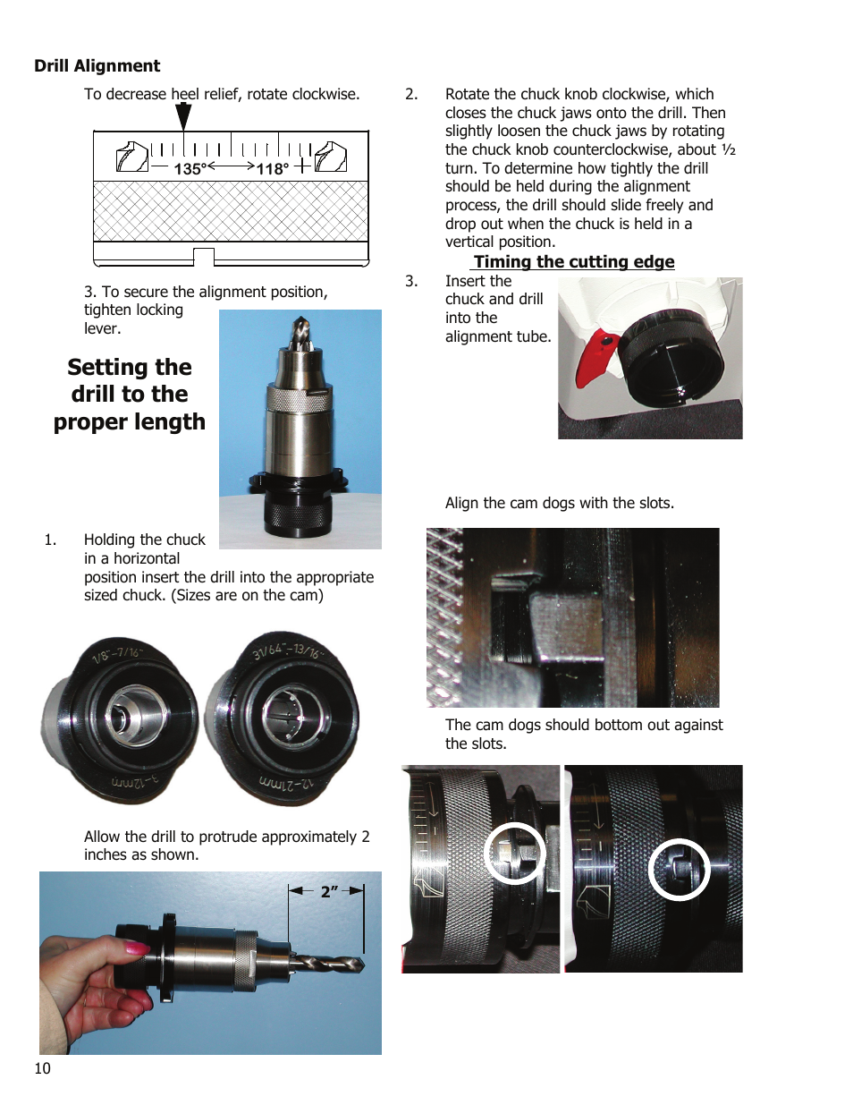 Setting the drill to the proper length | Darex XT-3000A User Manual | Page 12 / 90