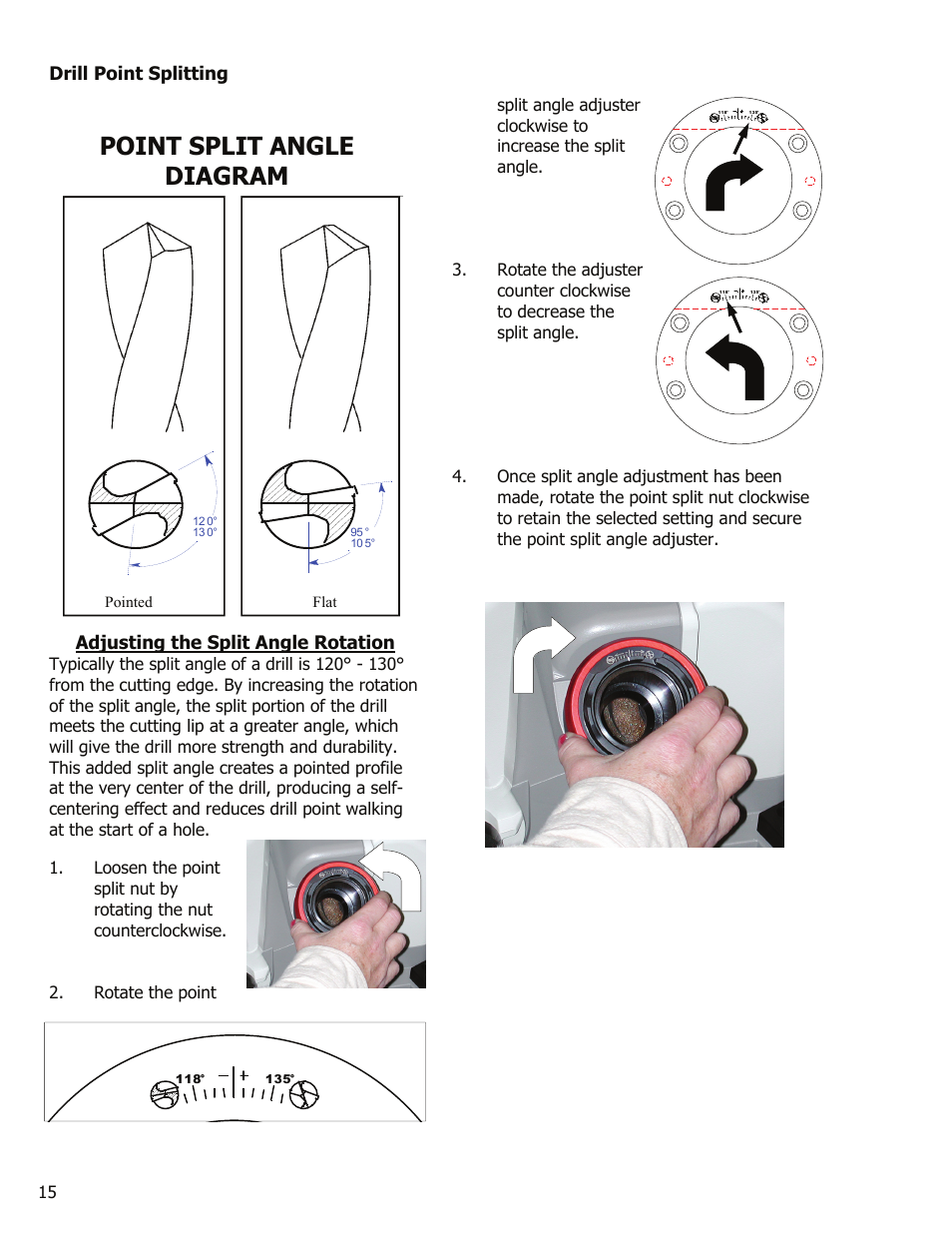 Point split angle diagram | Darex XT-3000A User Manual | Page 17 / 90