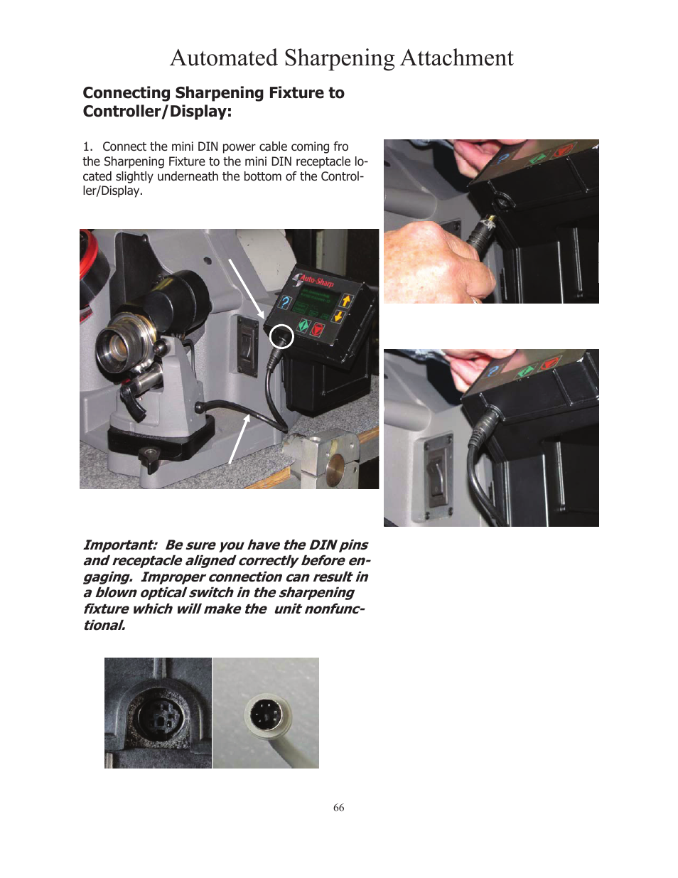 Automated sharpening attachment | Darex XT-3000A User Manual | Page 68 / 90