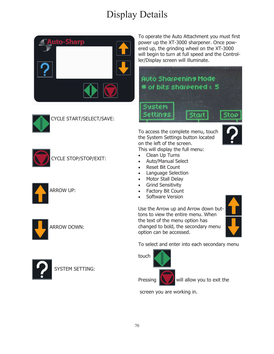 Display details | Darex XT-3000A User Manual | Page 72 / 90