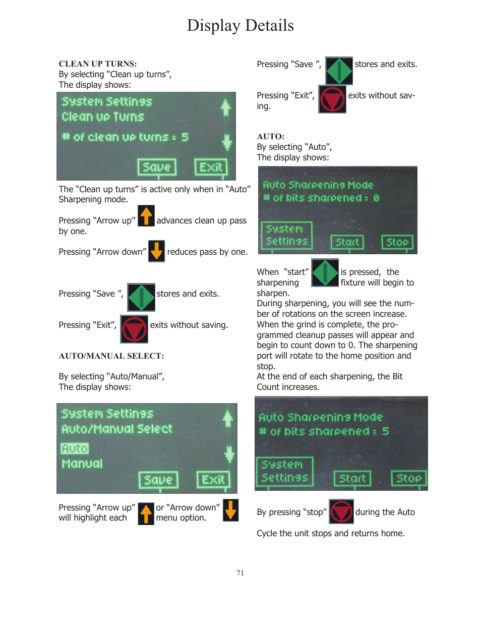Display details | Darex XT-3000A User Manual | Page 73 / 90