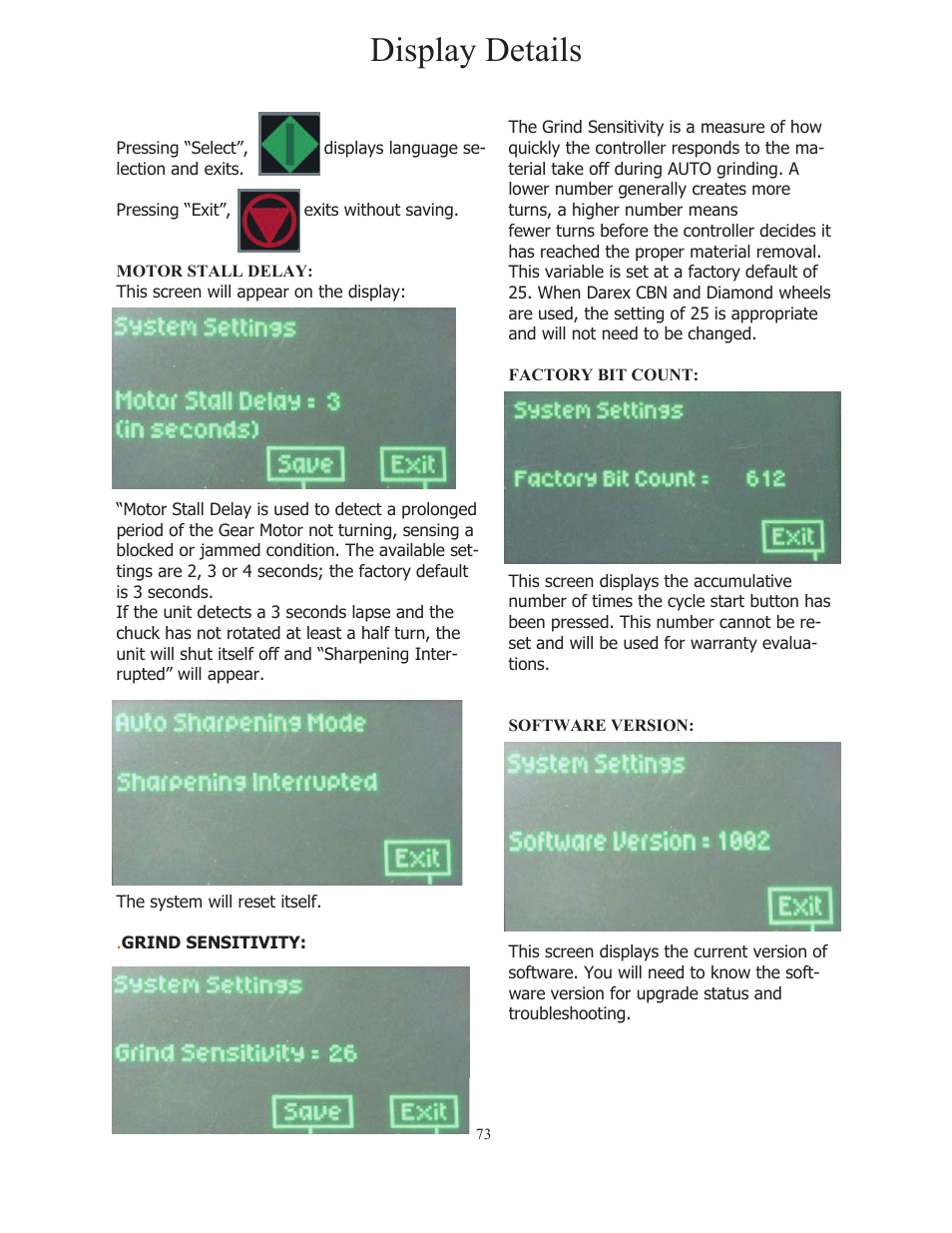 Display details | Darex XT-3000A User Manual | Page 75 / 90