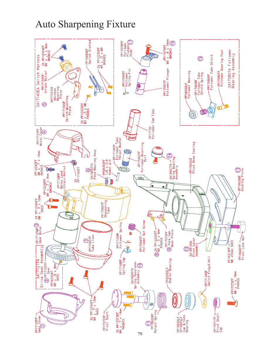 Auto sharpening fixture | Darex XT-3000A User Manual | Page 81 / 90