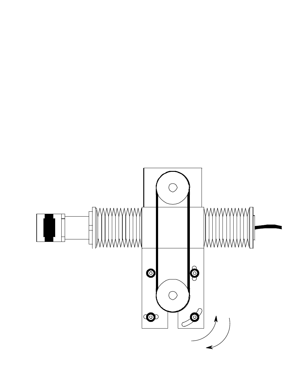 Removing and replacing grind motor belt, Tighten loosen | Darex XPS-16 SCHEMATICS & WORK INSTRUCTIONS User Manual | Page 31 / 37