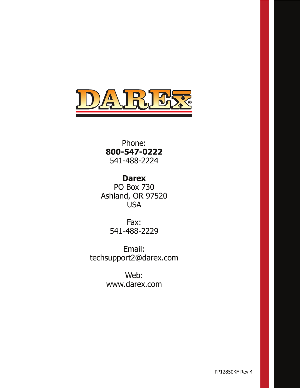 Darex XPS-16 Operating Instructions User Manual | Page 128 / 128