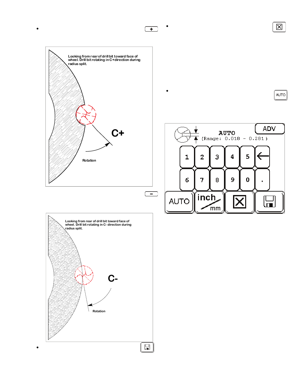 Radius spilt offset screen | Darex XPS-16 Operating Instructions User Manual | Page 37 / 128