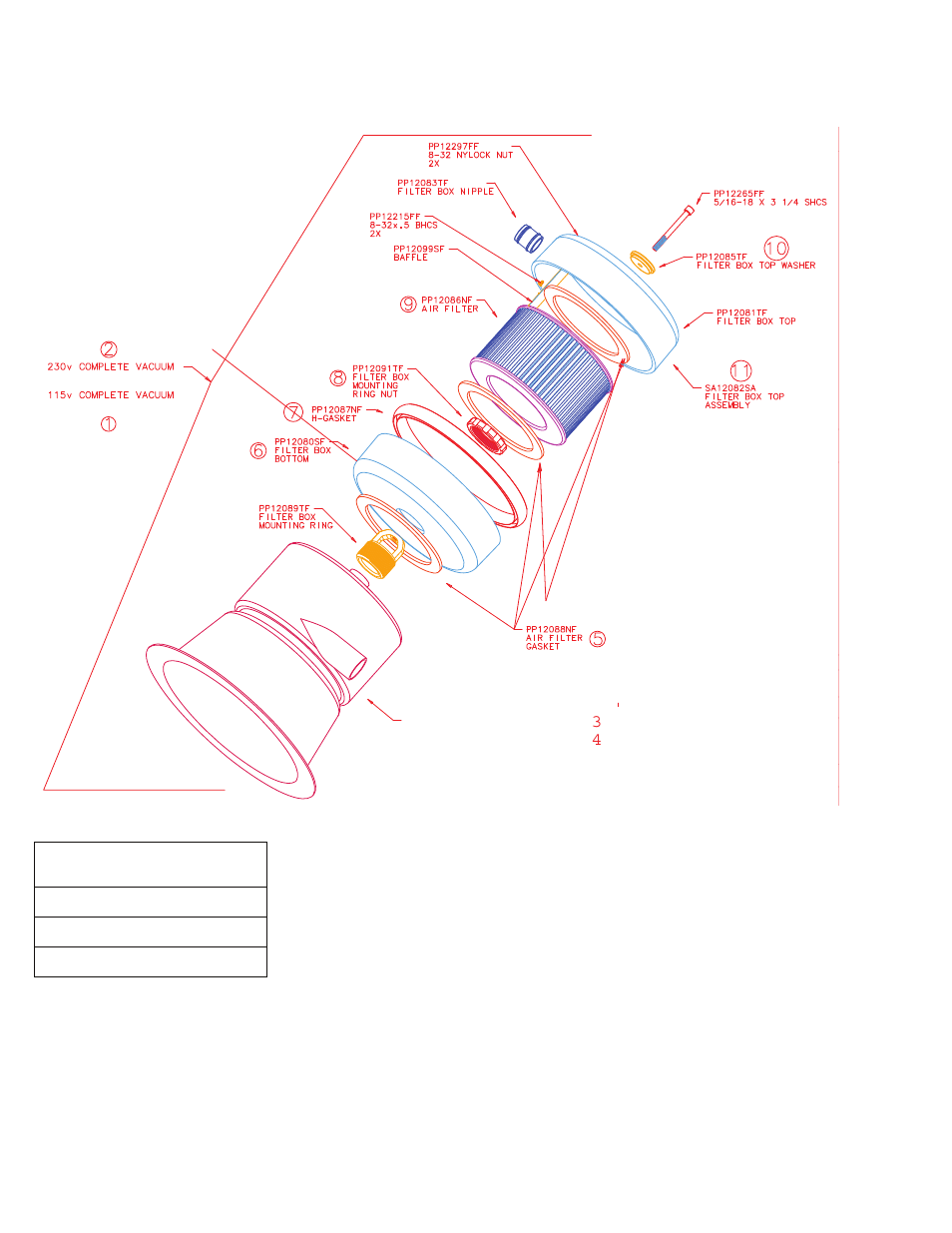 Vacuum specs, Vacuum system information | Darex XPS-16 Operating Instructions User Manual | Page 56 / 128