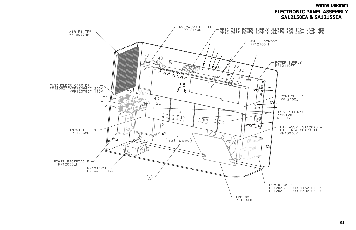 Wiring diagram | Darex XPS-16 Operating Instructions User Manual | Page 91 / 128