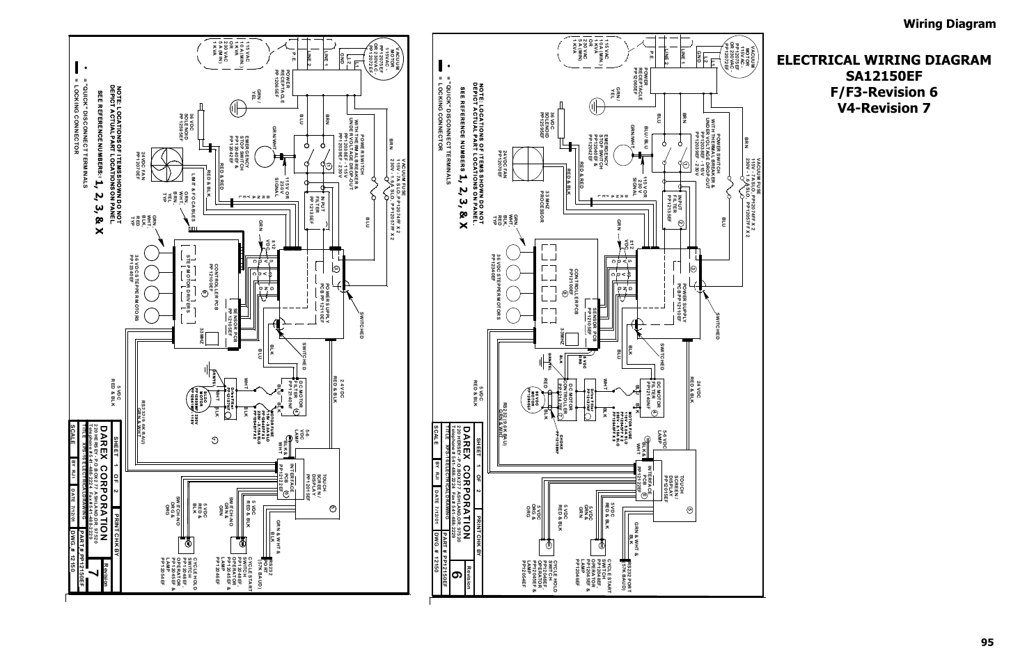 Wiring diagram | Darex XPS-16 Operating Instructions User Manual | Page 95 / 128
