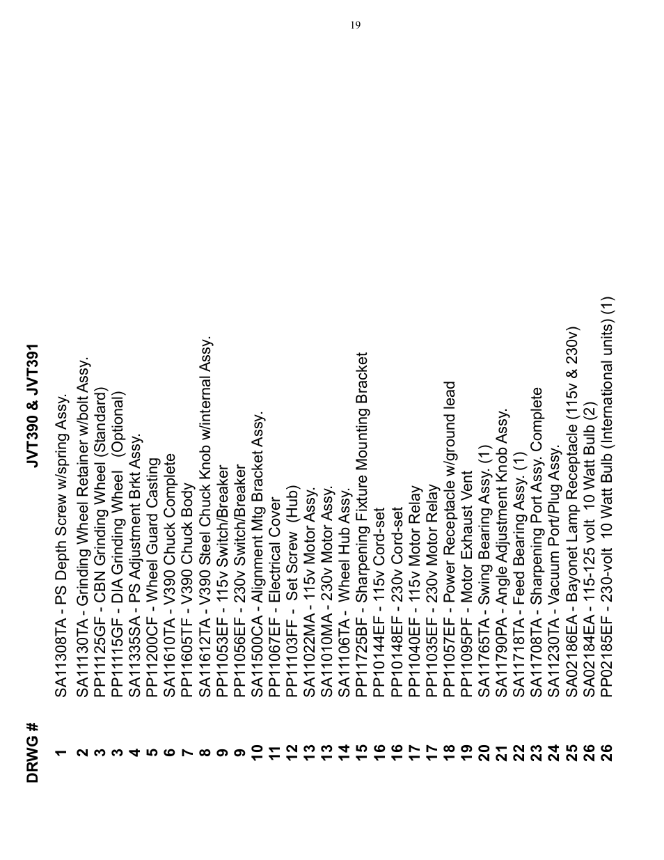 Darex V-390 User Manual | Page 19 / 20