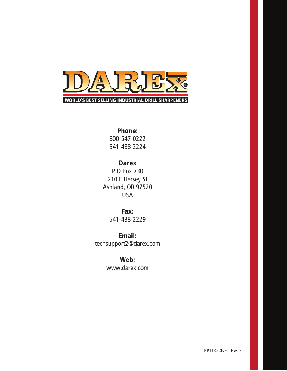 Darex V-390 User Manual | Page 20 / 20