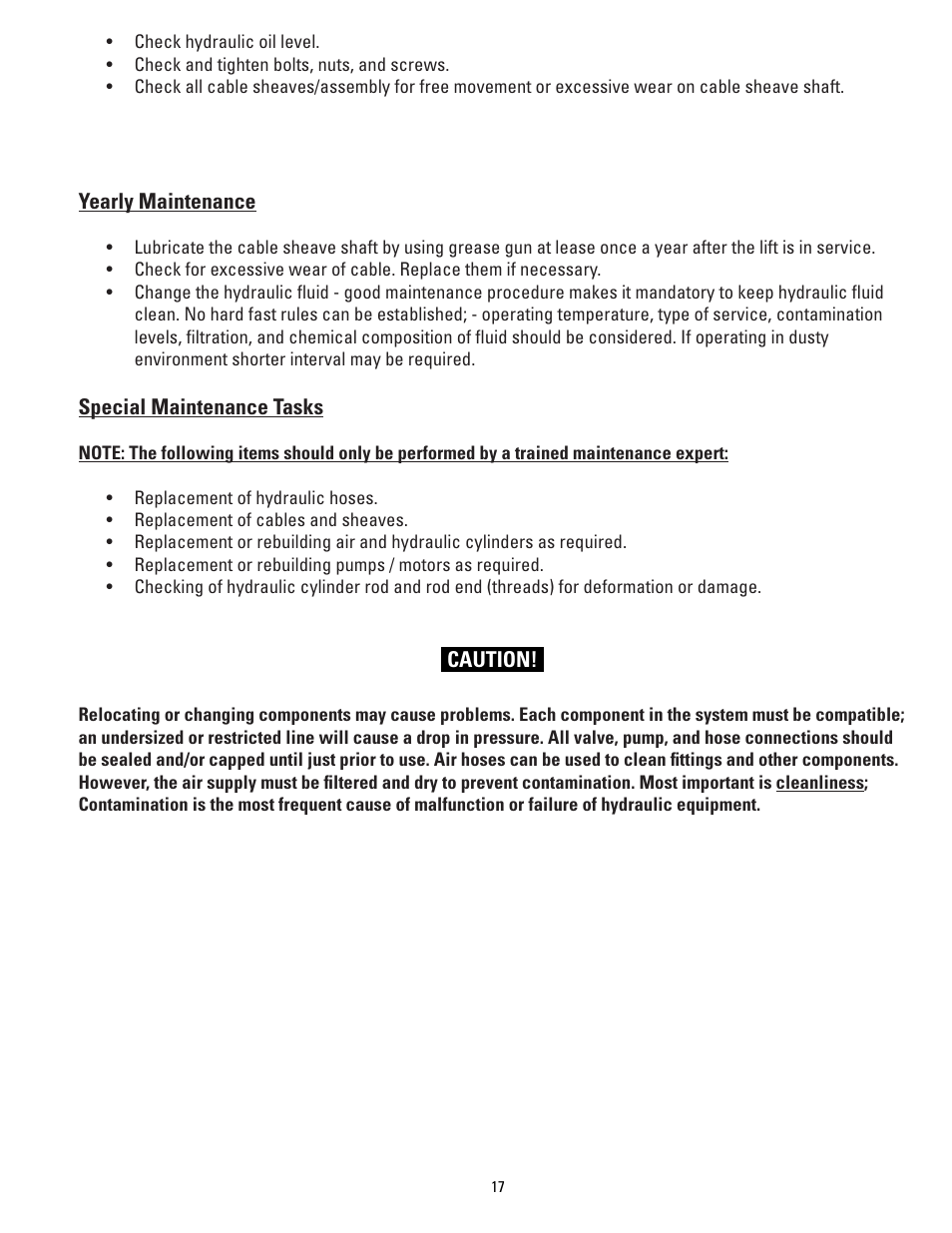 Direct Lift PP8S User Manual | Page 17 / 36