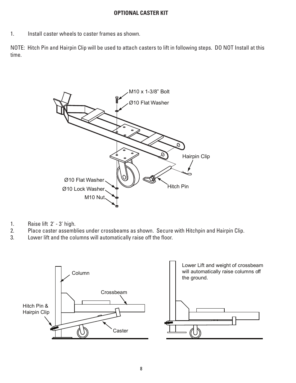 Direct Lift PP8S User Manual | Page 8 / 36