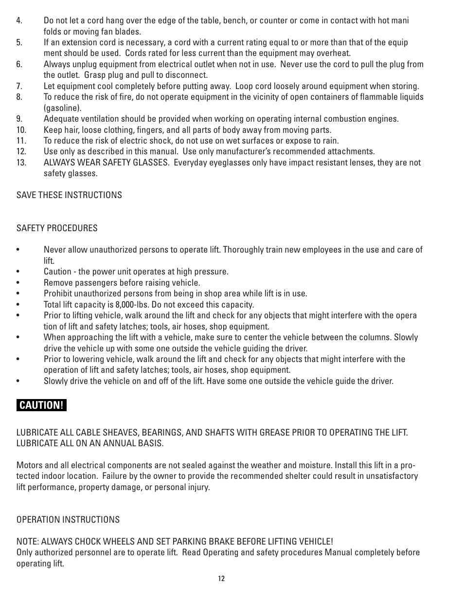 Direct Lift PP8 Plus Long User Manual | Page 12 / 32