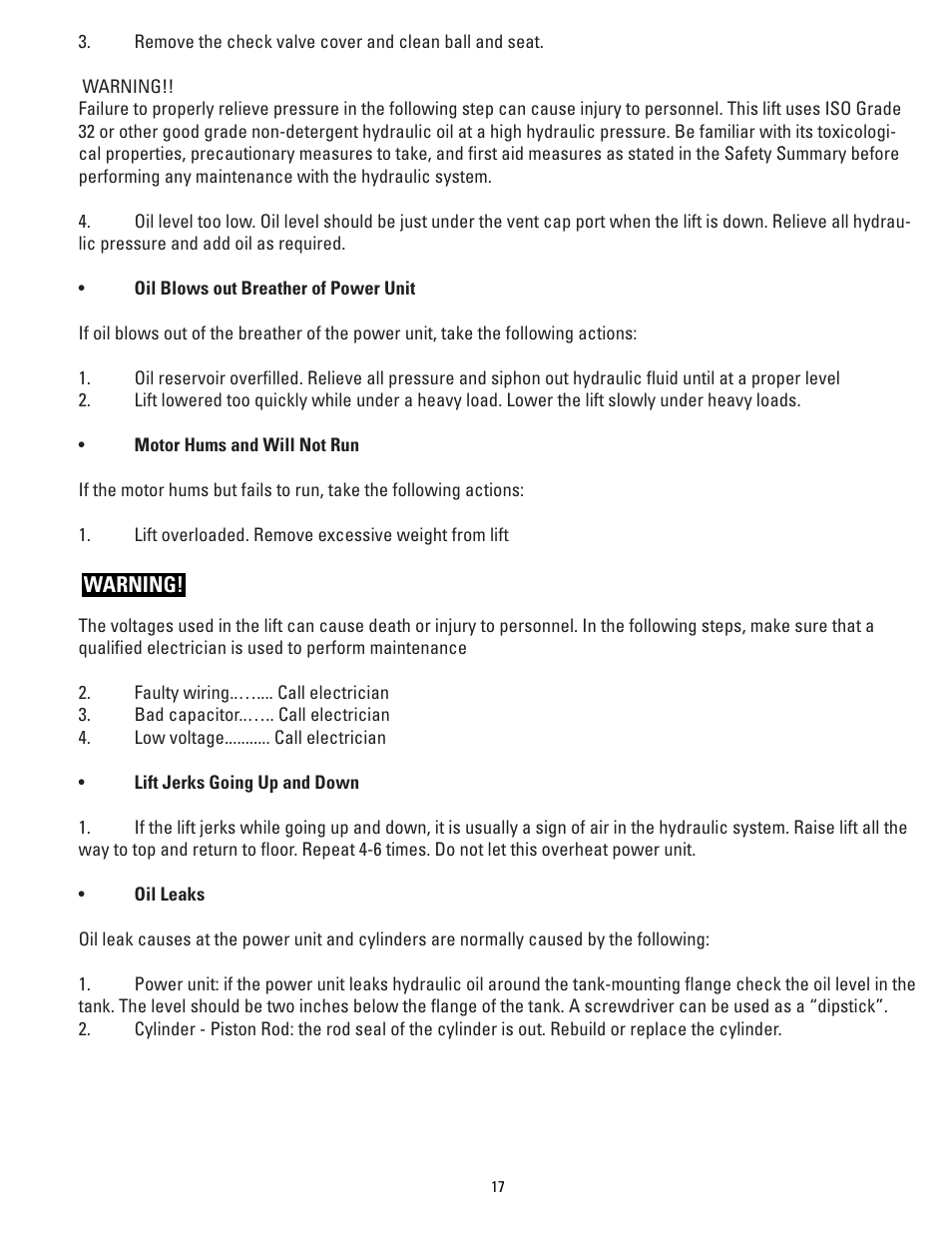 Direct Lift PP8 Plus Long User Manual | Page 17 / 32