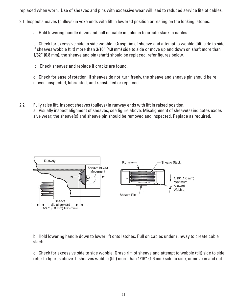 Direct Lift PP8 Plus Long User Manual | Page 21 / 32