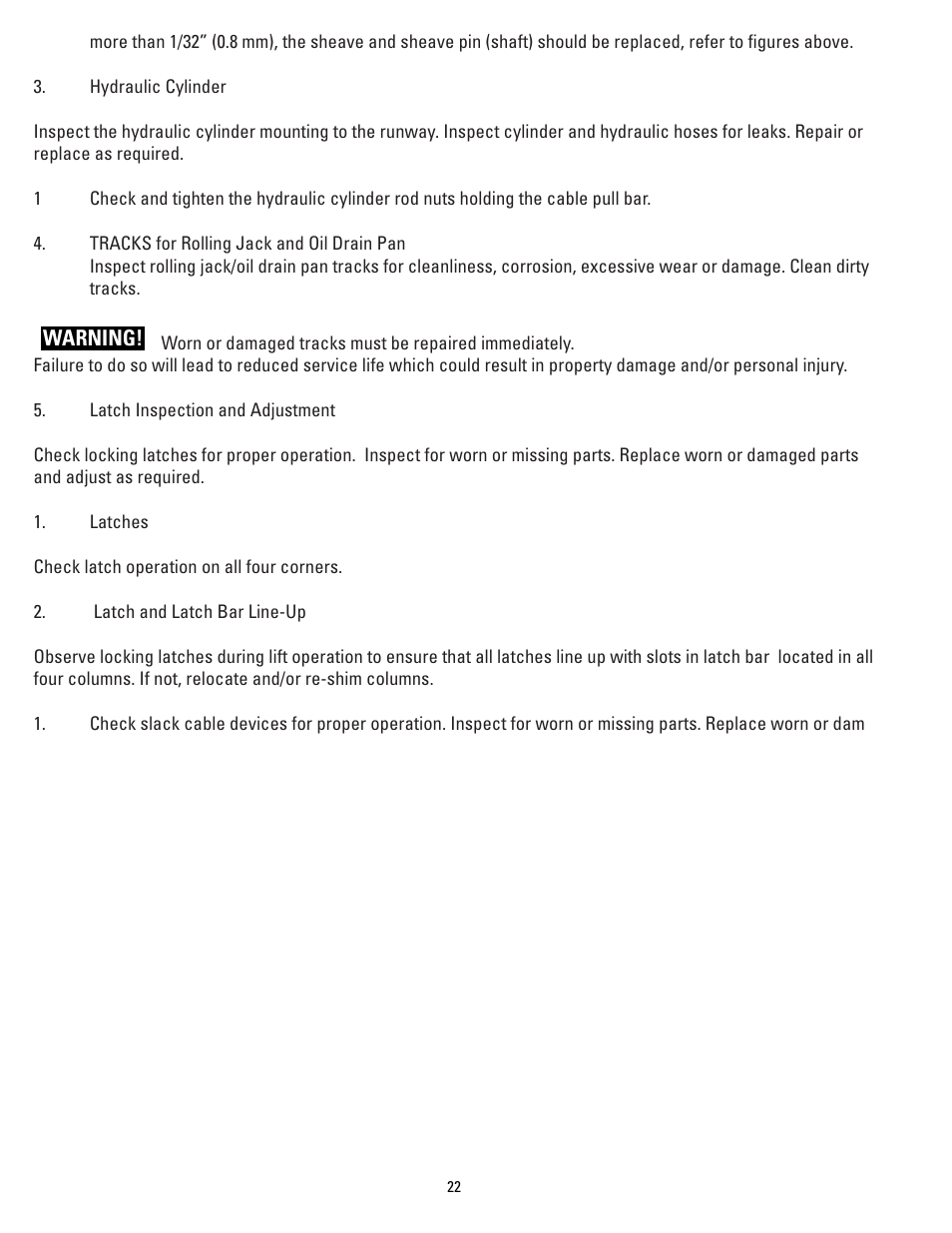 Direct Lift PP8 Plus Long User Manual | Page 22 / 32