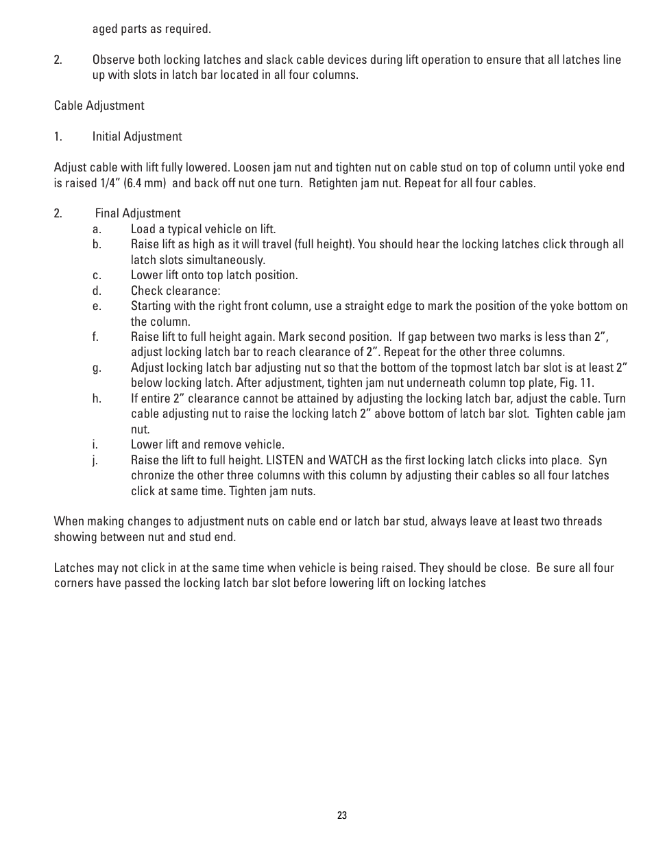Direct Lift PP8 Plus Long User Manual | Page 23 / 32