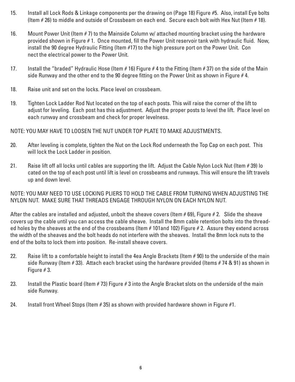 Direct Lift PP8 Plus Long User Manual | Page 6 / 32