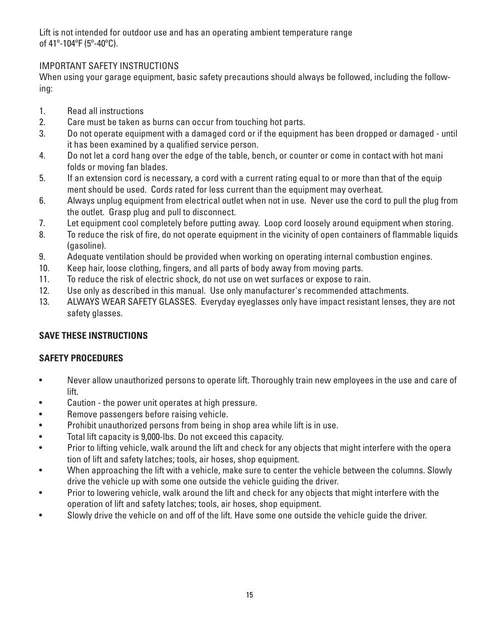 Direct Lift PP9 Plus User Manual | Page 15 / 36
