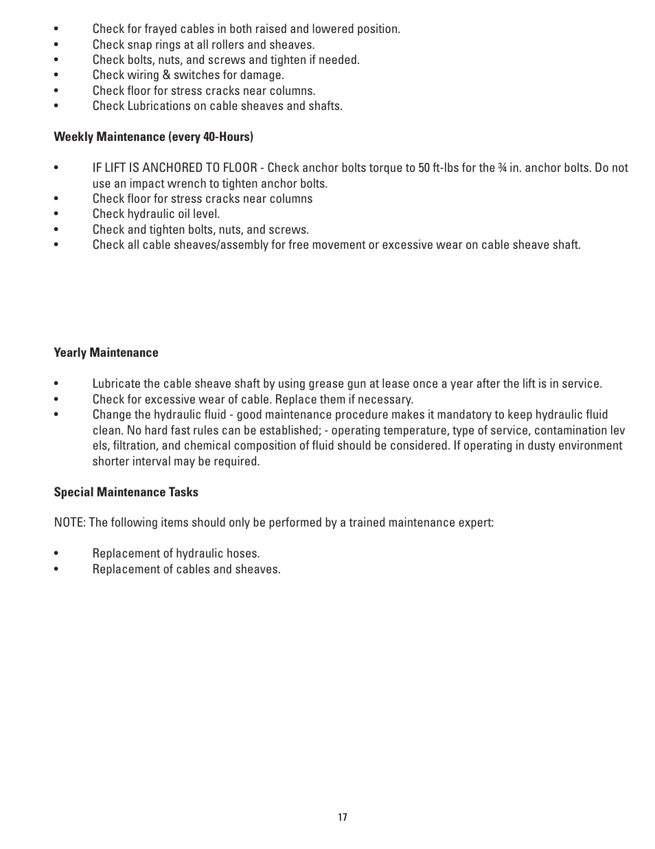 Direct Lift PP9 Plus User Manual | Page 17 / 36