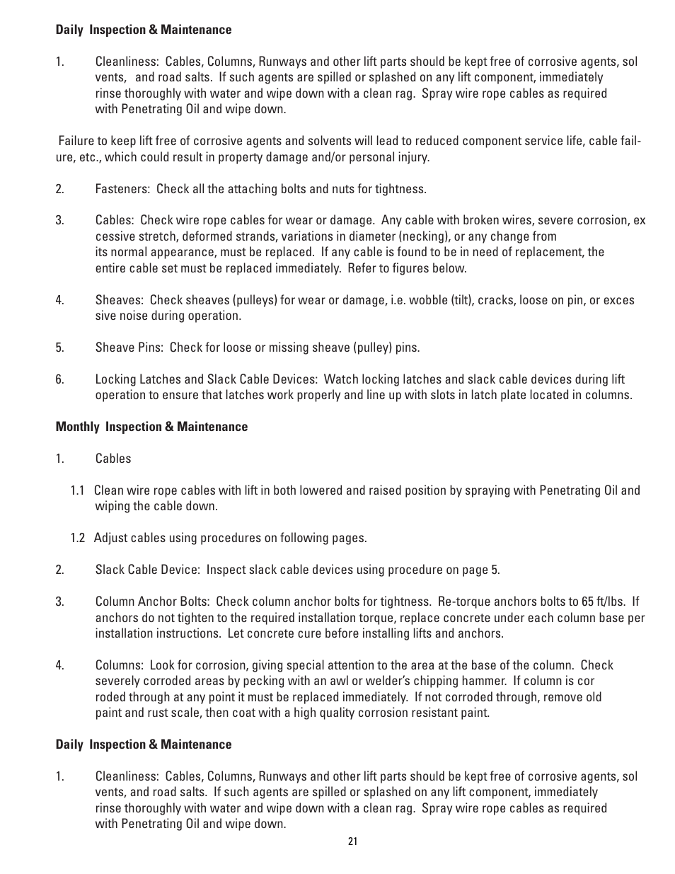 Direct Lift PP9 Plus User Manual | Page 21 / 36