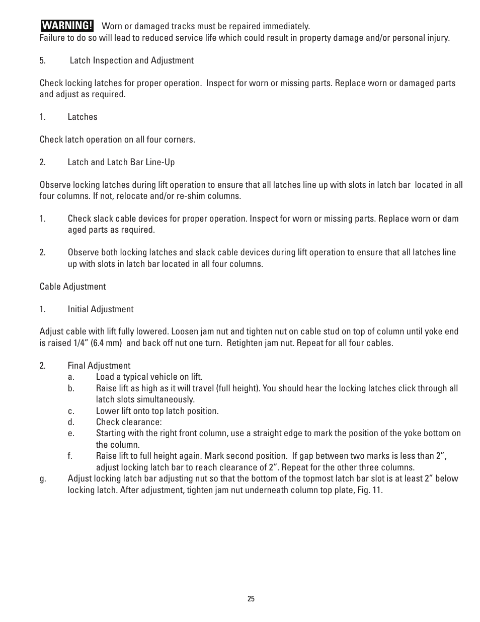Direct Lift PP9 Plus User Manual | Page 25 / 36