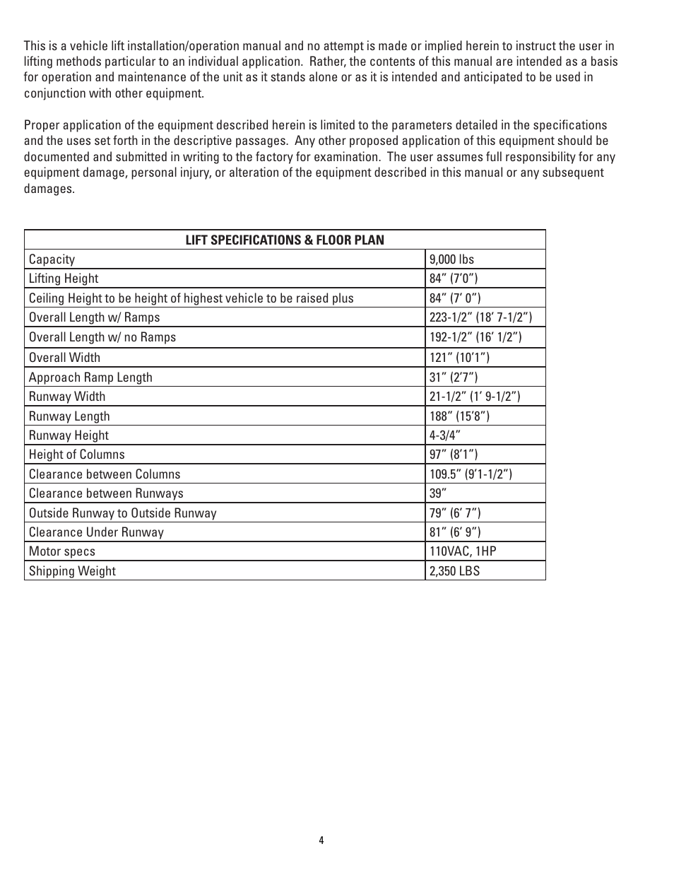 Direct Lift PP9 Plus User Manual | Page 4 / 36