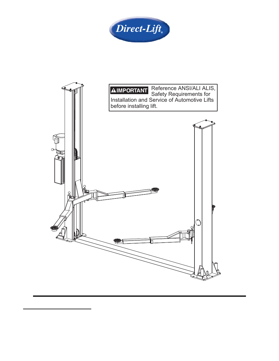 Direct Lift HR8000 User Manual | 32 pages