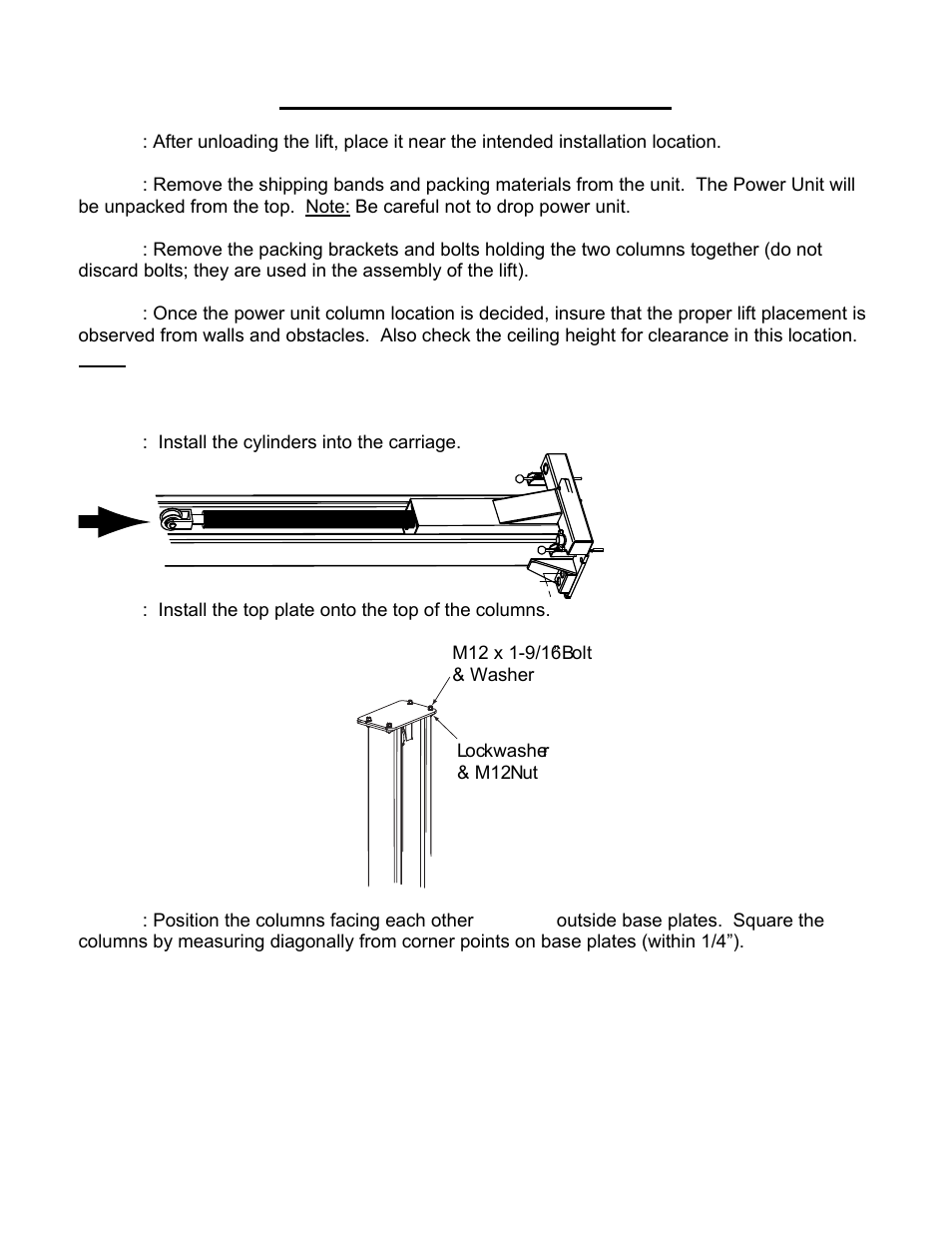Installation procedure | Direct Lift HR8000 User Manual | Page 9 / 32