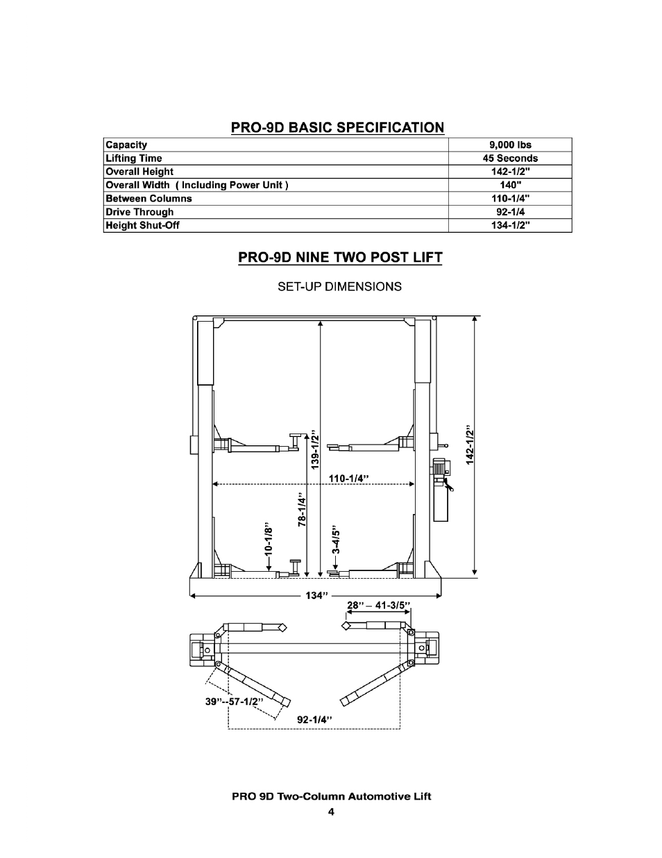 Direct Lift PRO9D User Manual | Page 5 / 29
