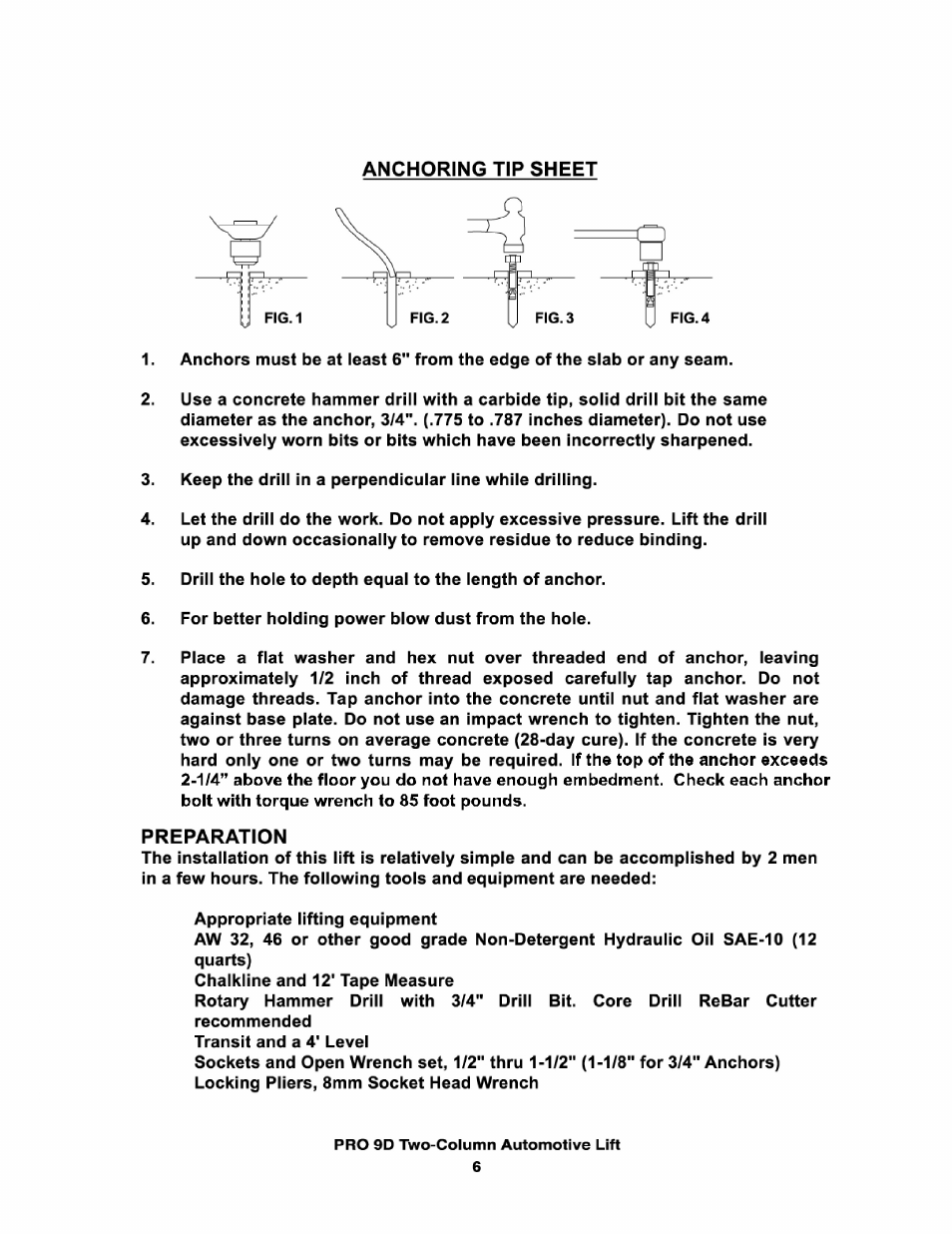 Direct Lift PRO9D User Manual | Page 7 / 29