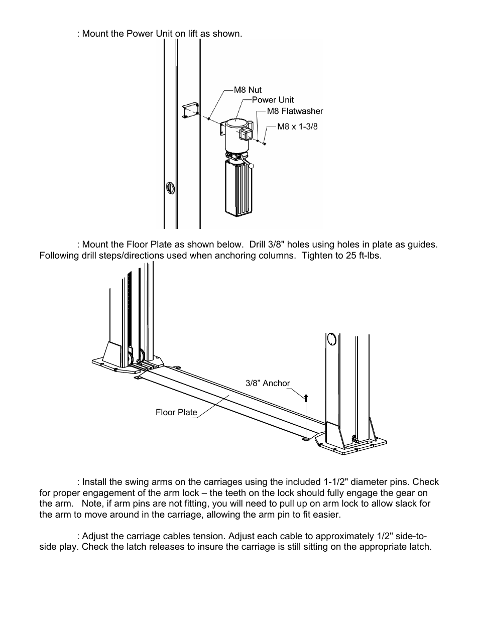 Direct Lift Pro9F User Manual | Page 12 / 32