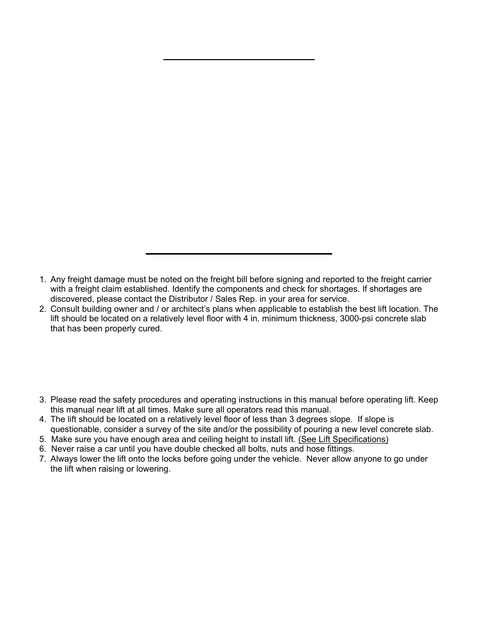 Direct Lift Pro9F User Manual | Page 2 / 32