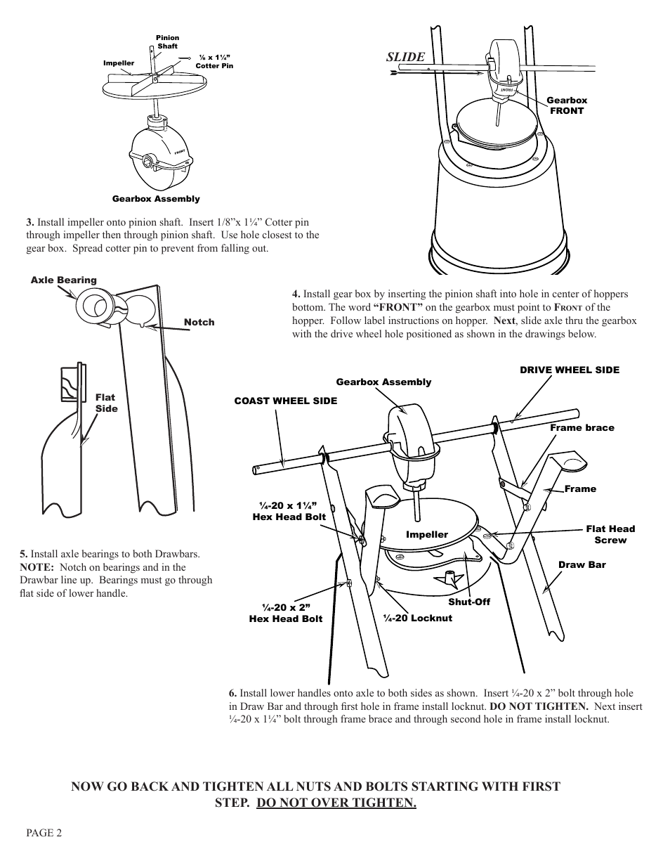 Slide | Earthway 2100P Estate Broadcast Spreader User Manual | Page 2 / 6