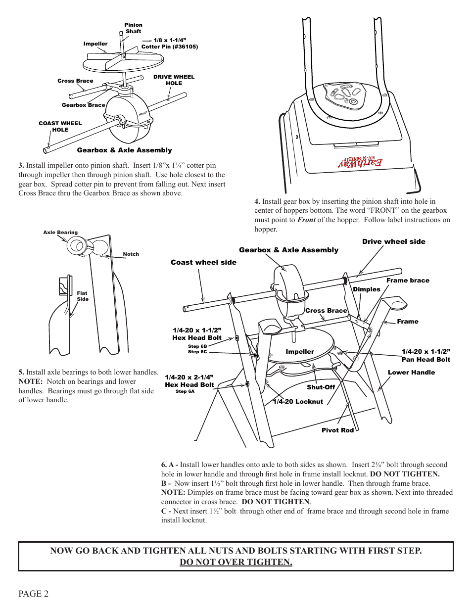 Earthway | Earthway 2170 Commercial Broadcast Spreader User Manual | Page 2 / 6