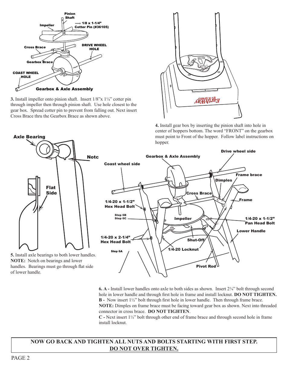 Earthway | Earthway 2170PRO Commercial/Professional Broadcast Spreader User Manual | Page 2 / 6