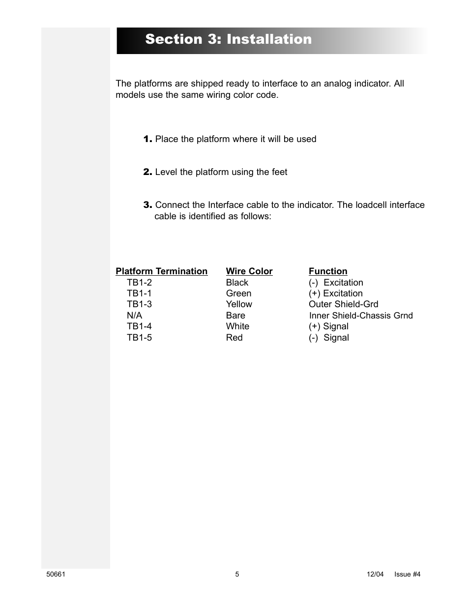 Fairbanks 6001 Delta Series Analog Platforms User Manual | Page 5 / 20