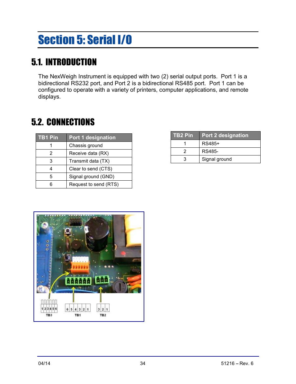 Introduction, Connections | Fairbanks NexWeigh User Manual | Page 34 / 80