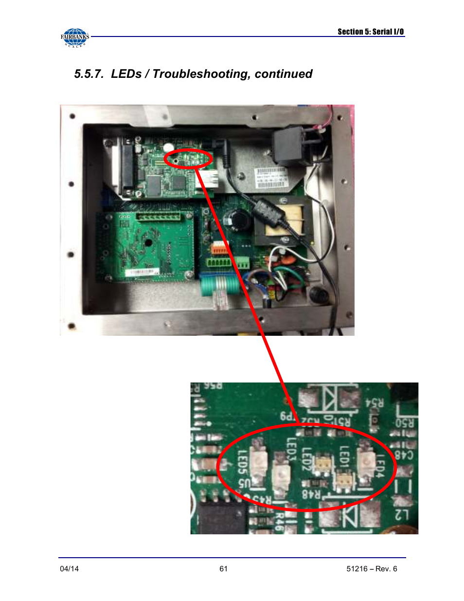 Leds / troubleshooting, continued | Fairbanks NexWeigh User Manual | Page 61 / 80