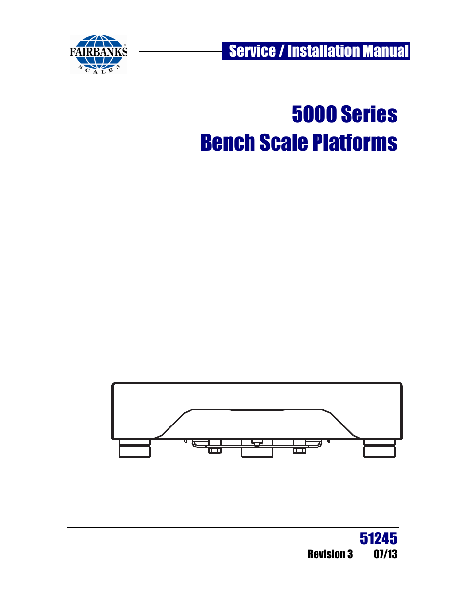 Fairbanks 5000 Series Bench Scale Platforms User Manual | 22 pages