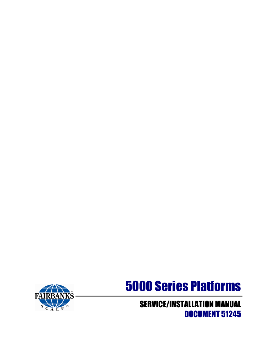 5000 series platforms | Fairbanks 5000 Series Bench Scale Platforms User Manual | Page 22 / 22