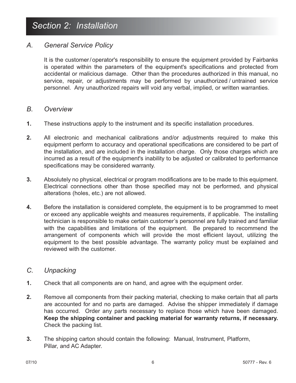 Fairbanks Series II Bench Scales User Manual | Page 6 / 14