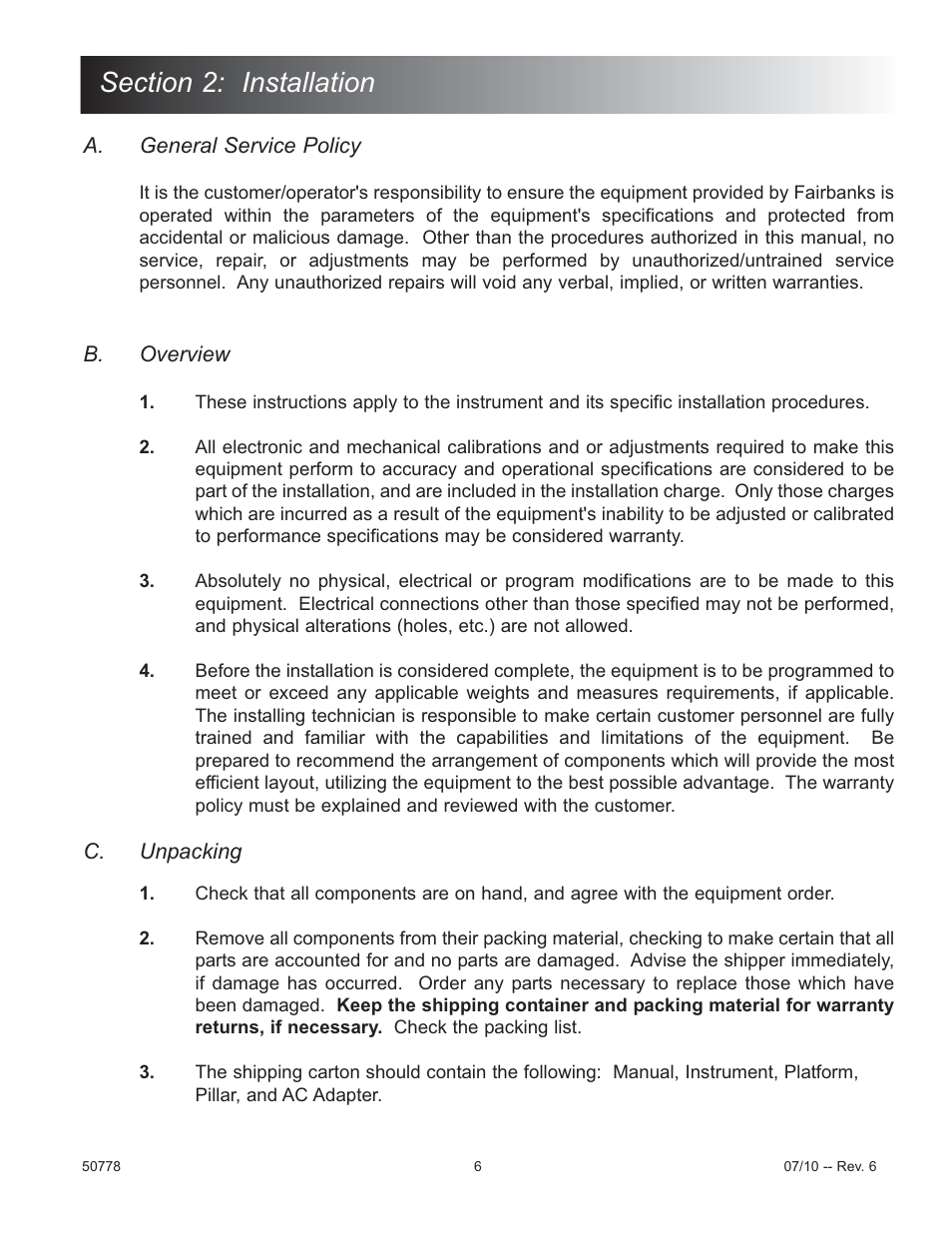 Fairbanks Series III Bench Scales User Manual | Page 6 / 15