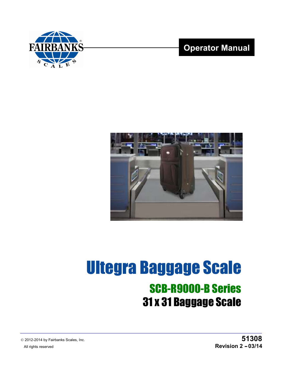 Fairbanks SCB-R9000-B Series Ultegra Baggage User Manual | 19 pages