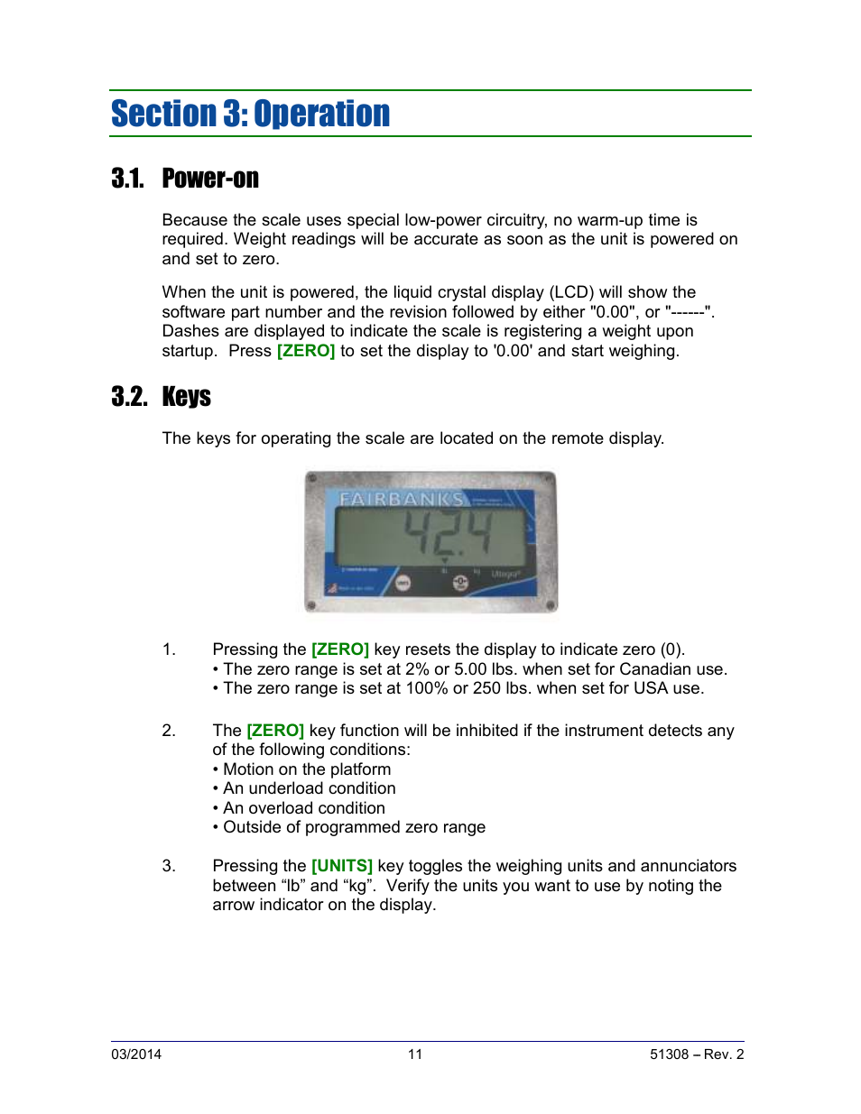 Power-on, Keys | Fairbanks SCB-R9000-B Series Ultegra Baggage User Manual | Page 11 / 19