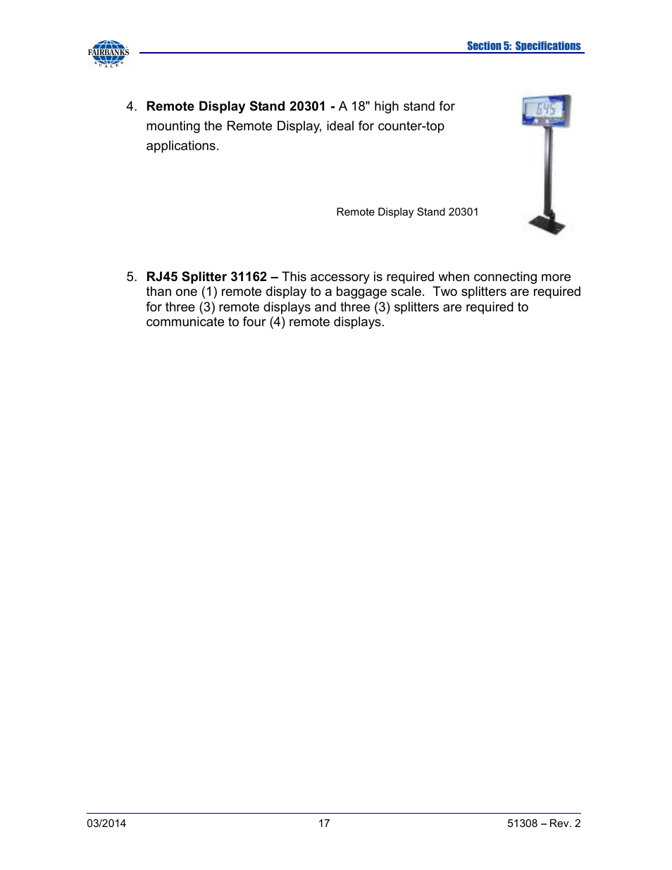 Fairbanks SCB-R9000-B Series Ultegra Baggage User Manual | Page 17 / 19