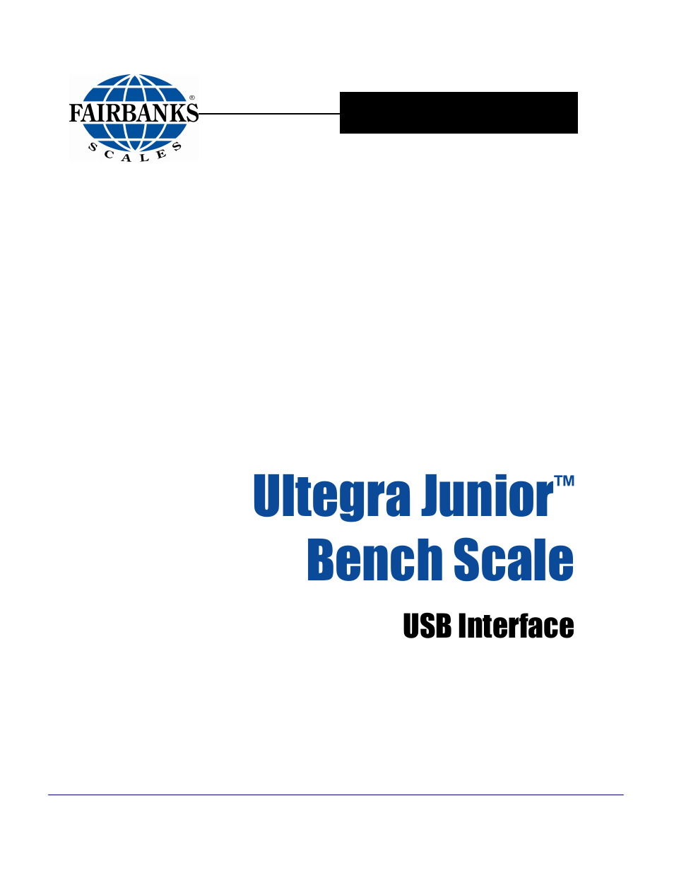 Fairbanks Ultegra Junior Bench Scale User Manual | 18 pages