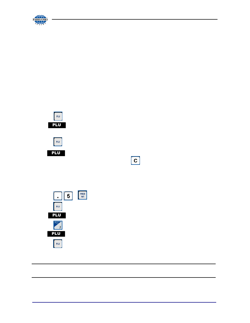 Plu (part look up) operation, Setting up plu keys 1 thru 9, Plu ( p art l ook u p) operation | Fairbanks 1129 SERIES Dual Platform Counting Scale User Manual | Page 29 / 50